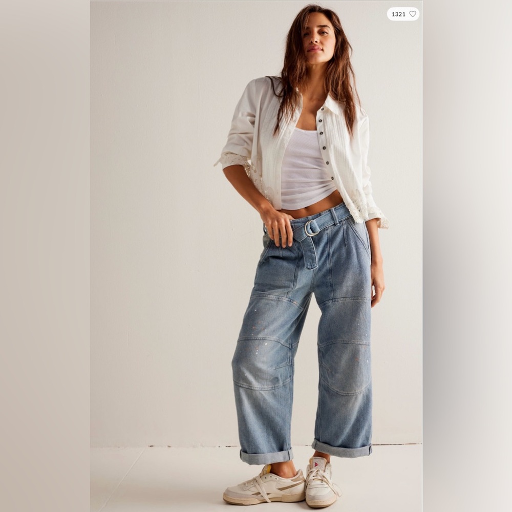 We The Free Pavement Artist Slouchy Cropped Jeans